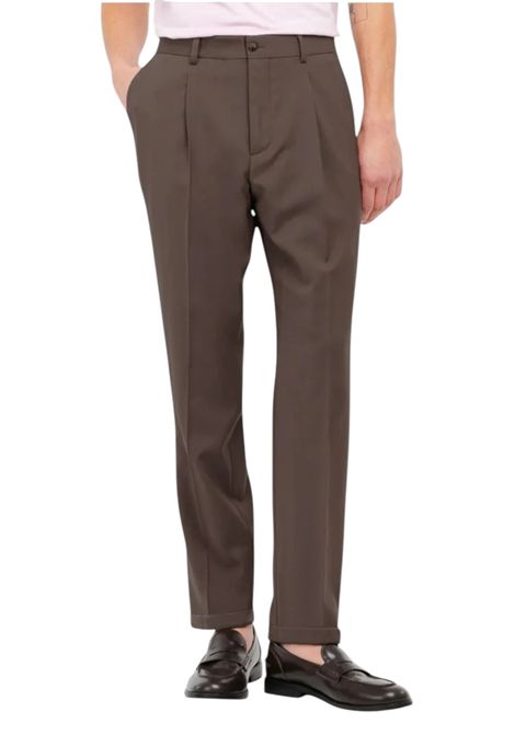 PANTALONE UOMO FRESCO LANA STRETCH MARRONE MANUEL RITZ | Pantaloni | 4032P1658 26000029